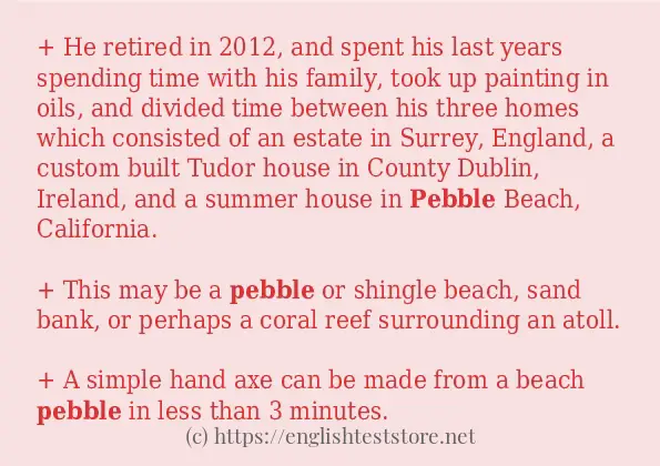 pebble in-sentences