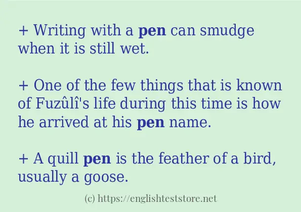 pen some ways to use