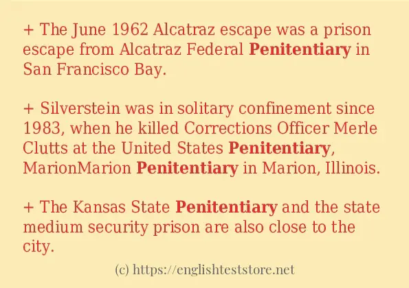 penitentiary use in-sentences