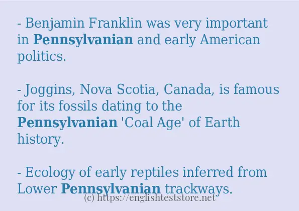 pennsylvanian use in-sentences