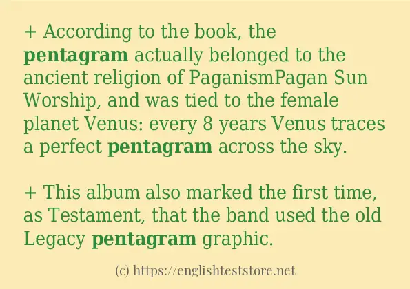 pentagram use in-sentences