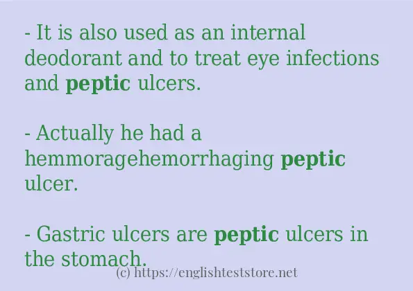 peptic - example sentences peptic - example sentences