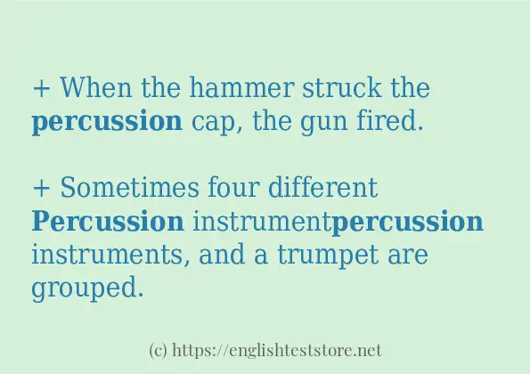 percussion some example sentences