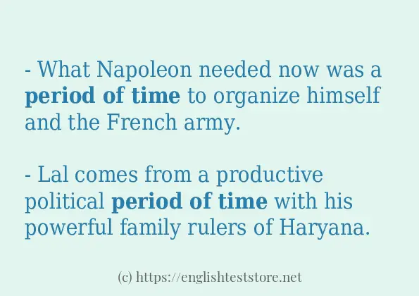 period of time some example sentences