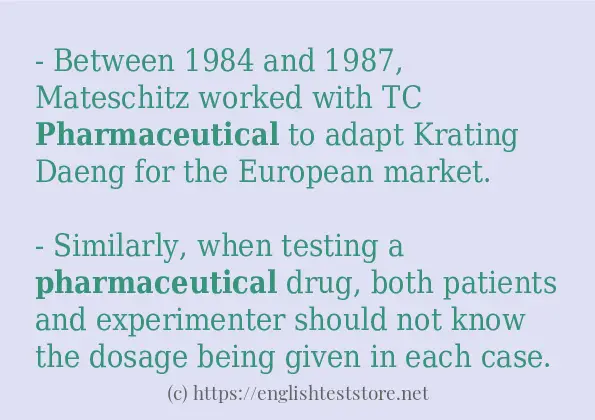 pharmaceutical use in sentences