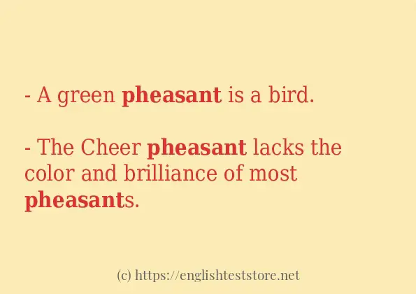 pheasant some ways to use