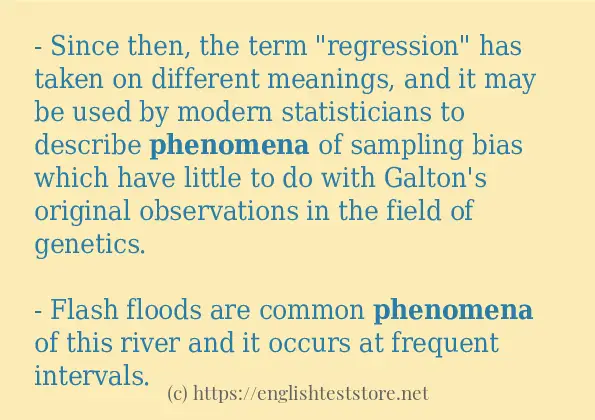 phenomena in-sentences