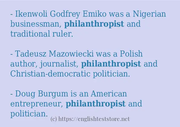 philanthropist - some sentence examples