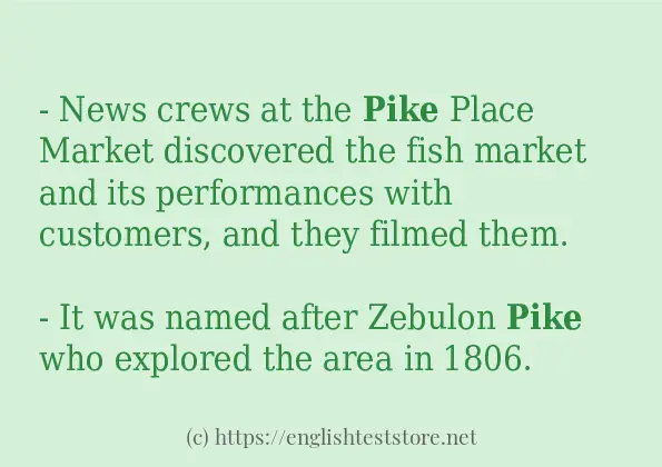 pike - example sentences