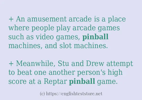 pinball use in sentences