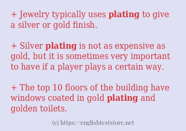 plating use in-sentences