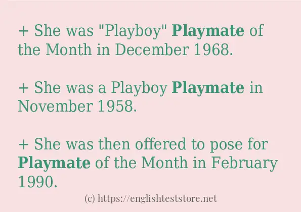 playmate use in-sentences