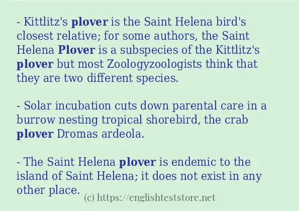 plover use in-sentences