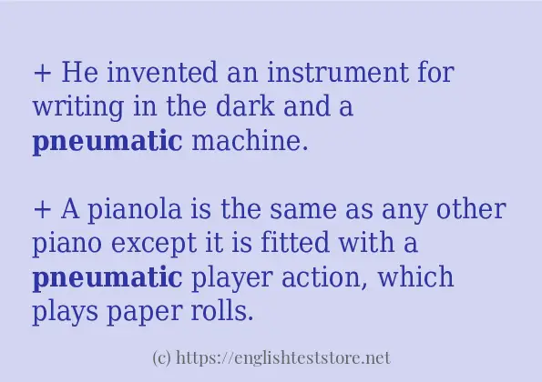 pneumatic in sentences?