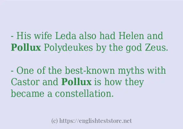 pollux some ways to use