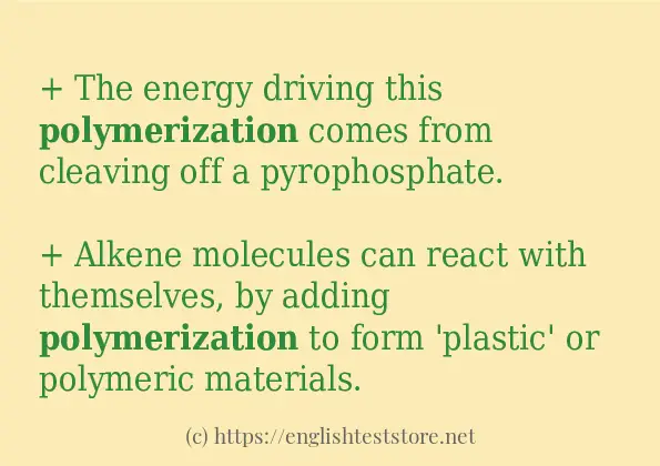 polymerization how to use in sentences