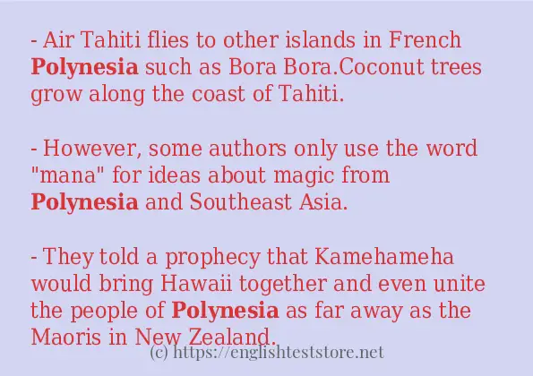 polynesia - example sentences