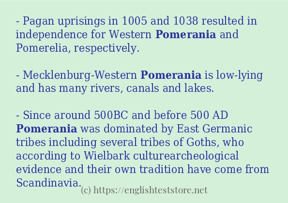 pomerania - sentence examples