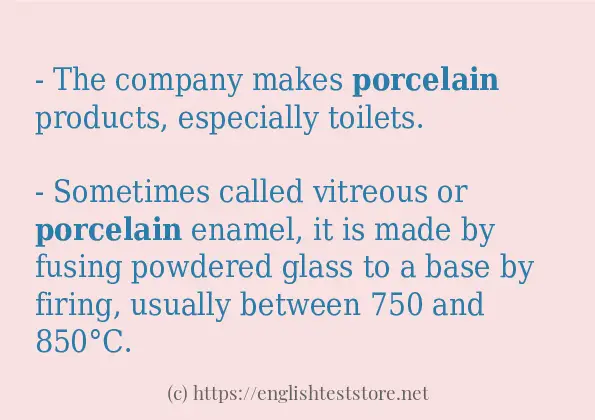 porcelain - sentence examples