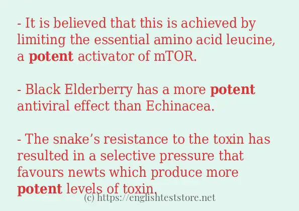 potent some example sentences