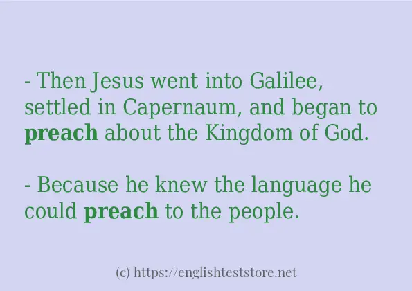 preach in-sentences