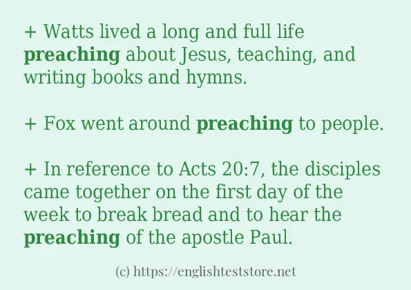 preaching how to use?