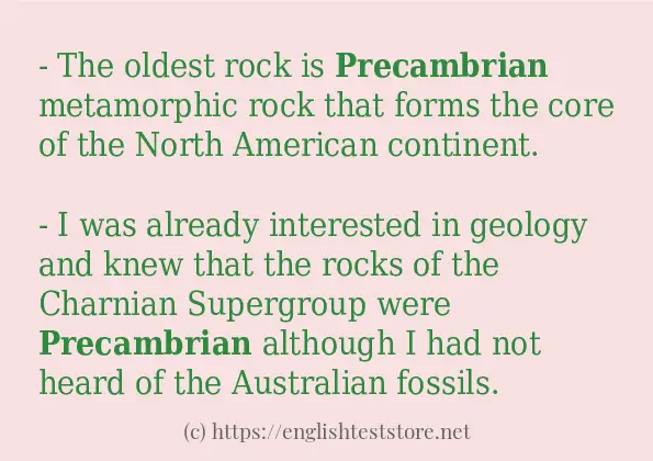 precambrian - sentence examples