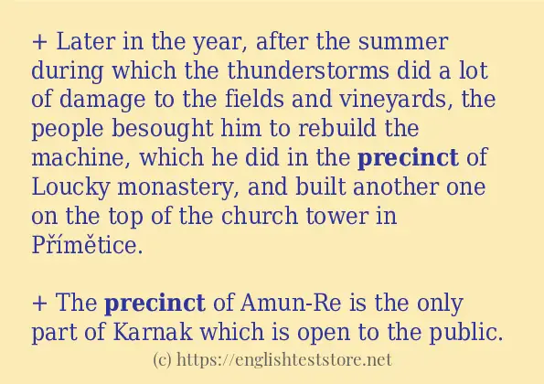 precinct use in sentences