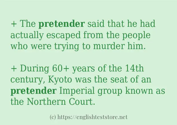 pretender example in sentences