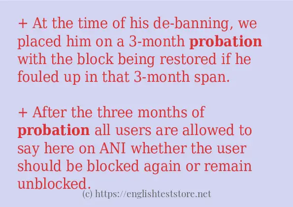 probation how to use?