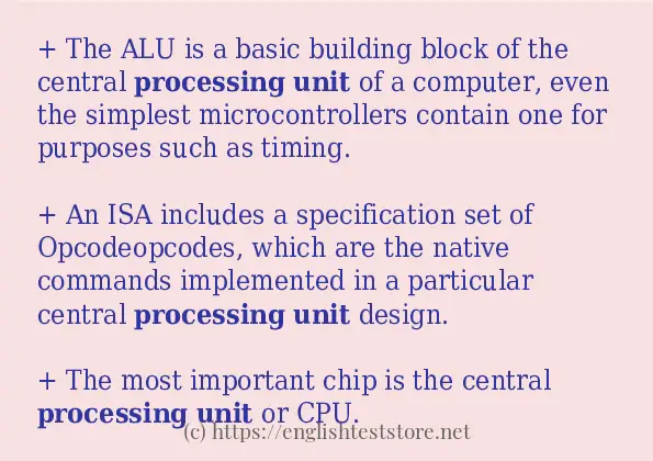 processing unit in-sentences