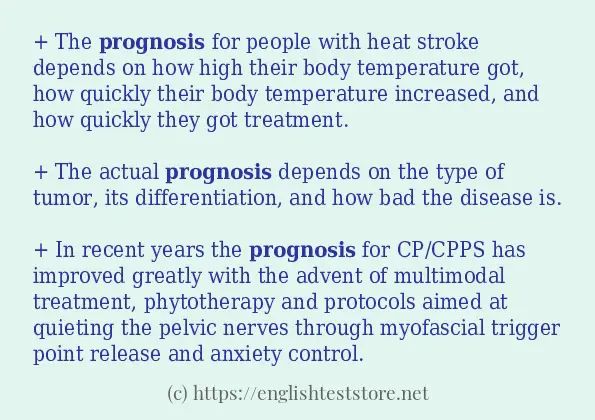 prognosis in sentences?