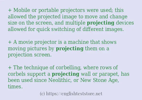 projecting use in-sentences