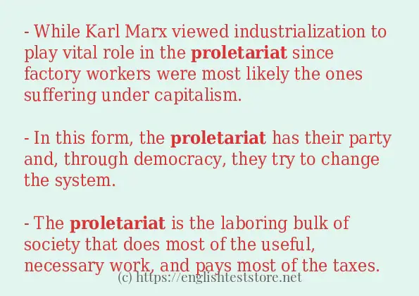 proletariat - some sentence examples