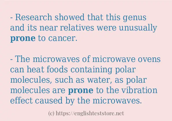 prone - example sentences