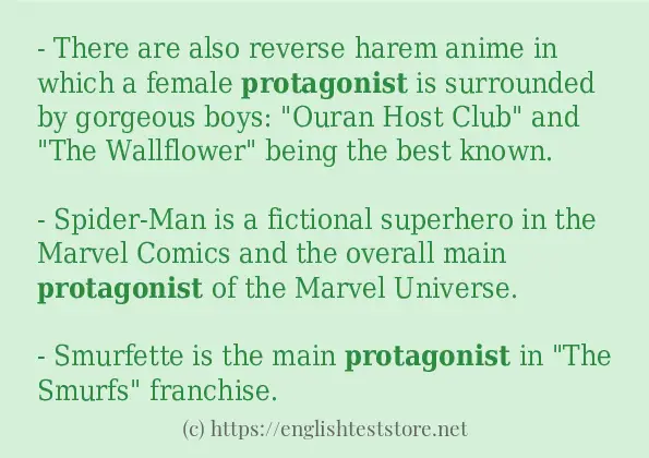 protagonist in-sentences