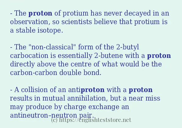 proton example in sentences