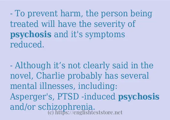 psychosis in sentences?