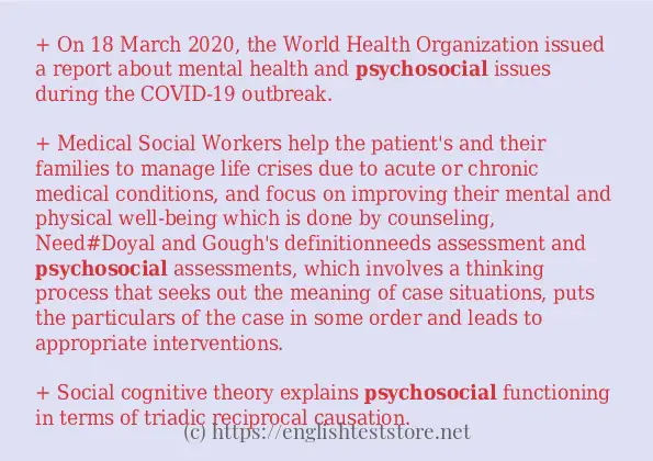 psychosocial in-sentences