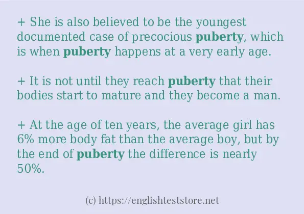 puberty in-sentences