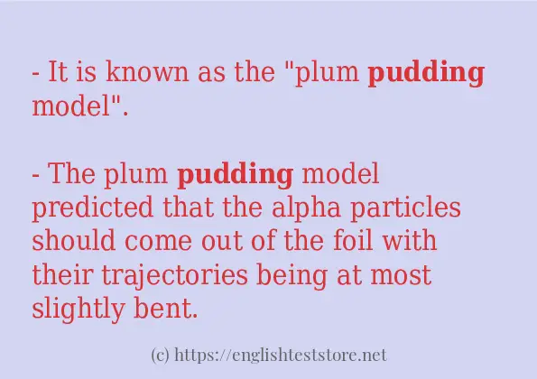 pudding use in sentences