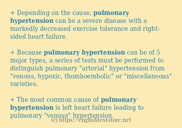 pulmonary hypertension use in-sentences