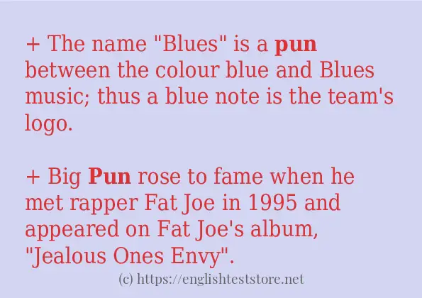 pun - example sentences