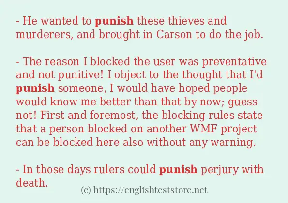 punish - sentence examples