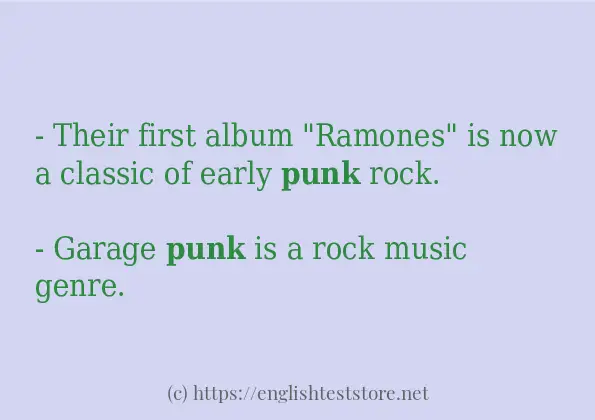 punk - some sentence examples