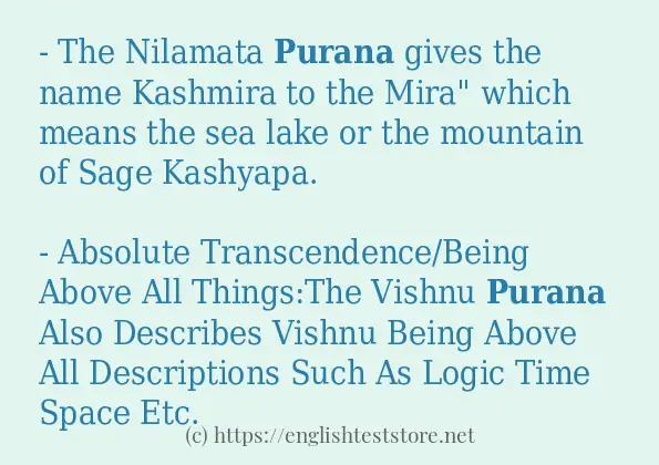 purana some example sentences
