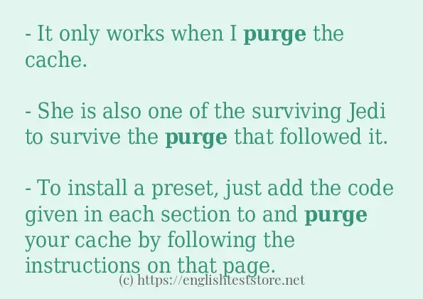 purge some example sentences