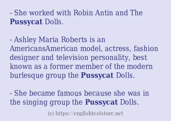 pussycat example in sentences pussycat example in sentences