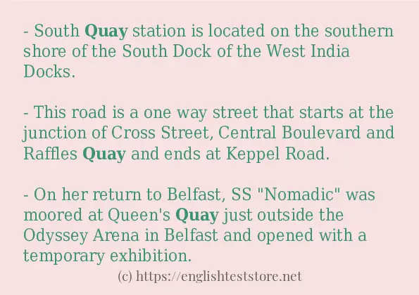 Quay Some Sentence Examples Englishteststore Blog 