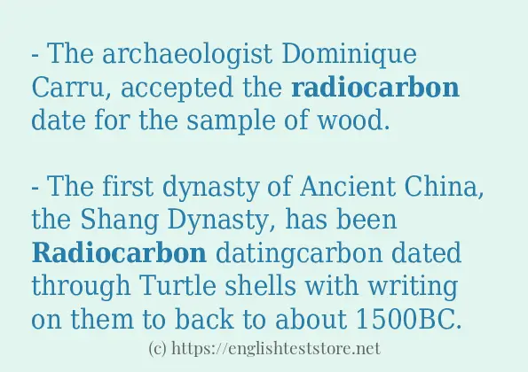 radiocarbon - sentence examples